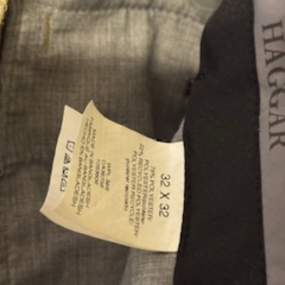 Mens Haggar 32x32 Tan Dress Pants - Picture 4 of 4